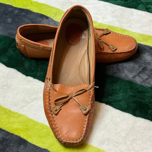 Clarks Women's Orange Moccasins Size 9.5 - Picture 4 of 14